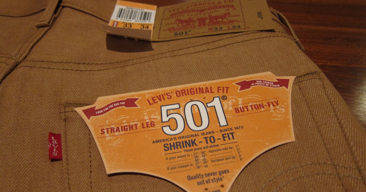 levi's shrink to fit size guide