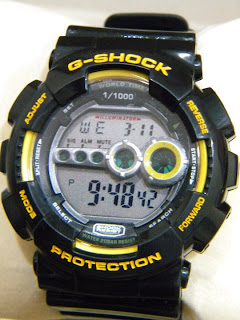 g shock set time analog
