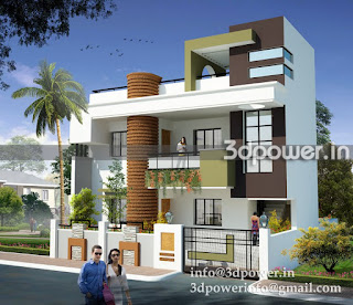 "architectural rendering with contemporary design"