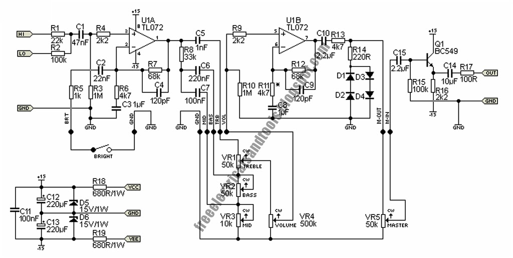 Wiring Pre Circuit diagram: Guitar Amplifier