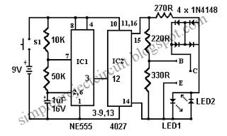 3rd EYE: Simple Transistor Tester Circuit Using 555 IC