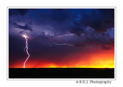 Evening lightning from 6/6/09 storm Benjamin, TX