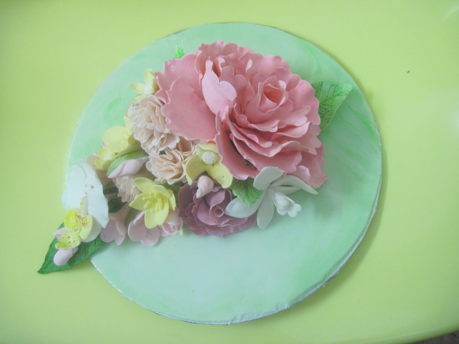 gold apple kitchen Gumpaste flower