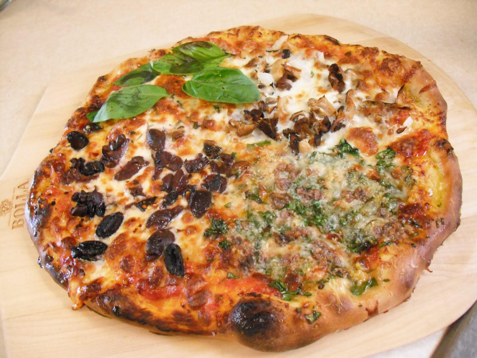 La Buona Cucina: Pizza Quattro Stagioni (Four Seasons Pizza)