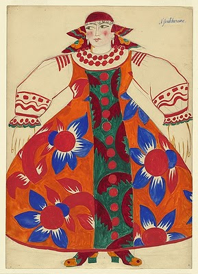 costume design para uma camponesa_natalia goncharova_1914