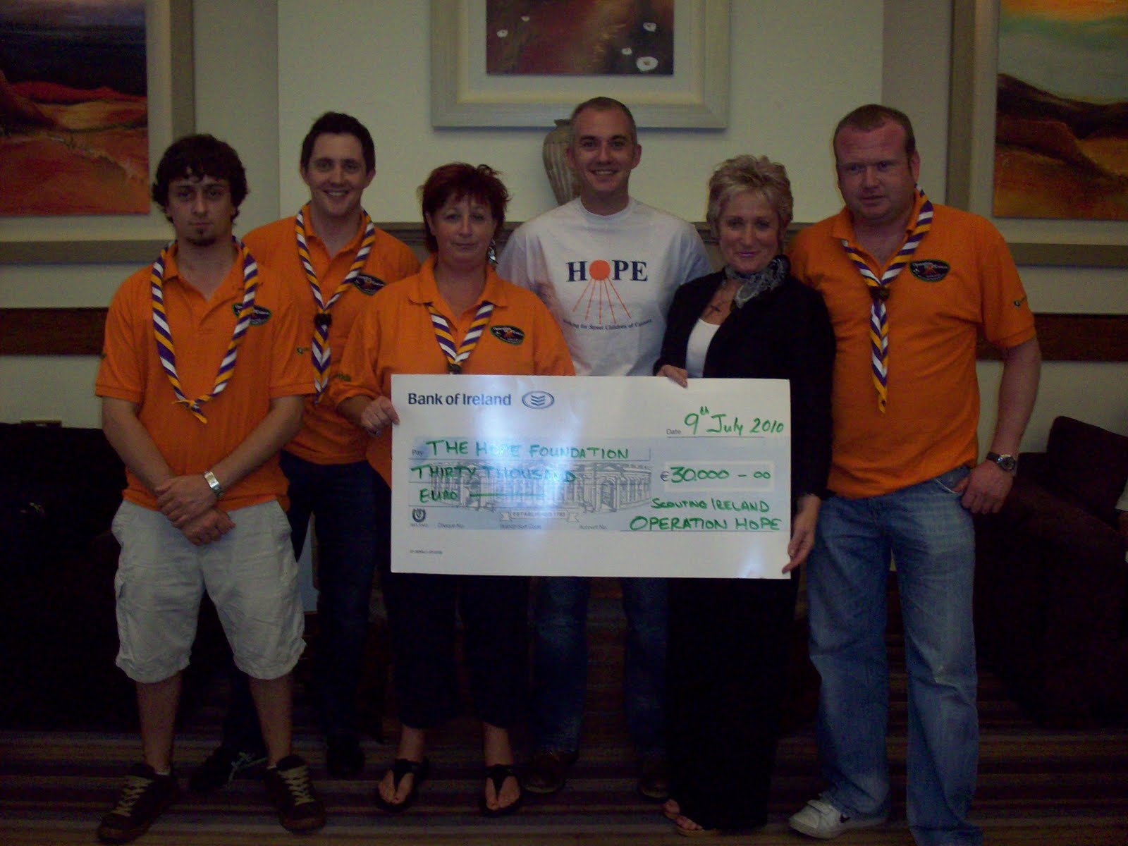 Operation Hope Donation to The Hope Foundation