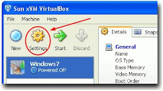 Impostazioni Virtual Box per Windows 7