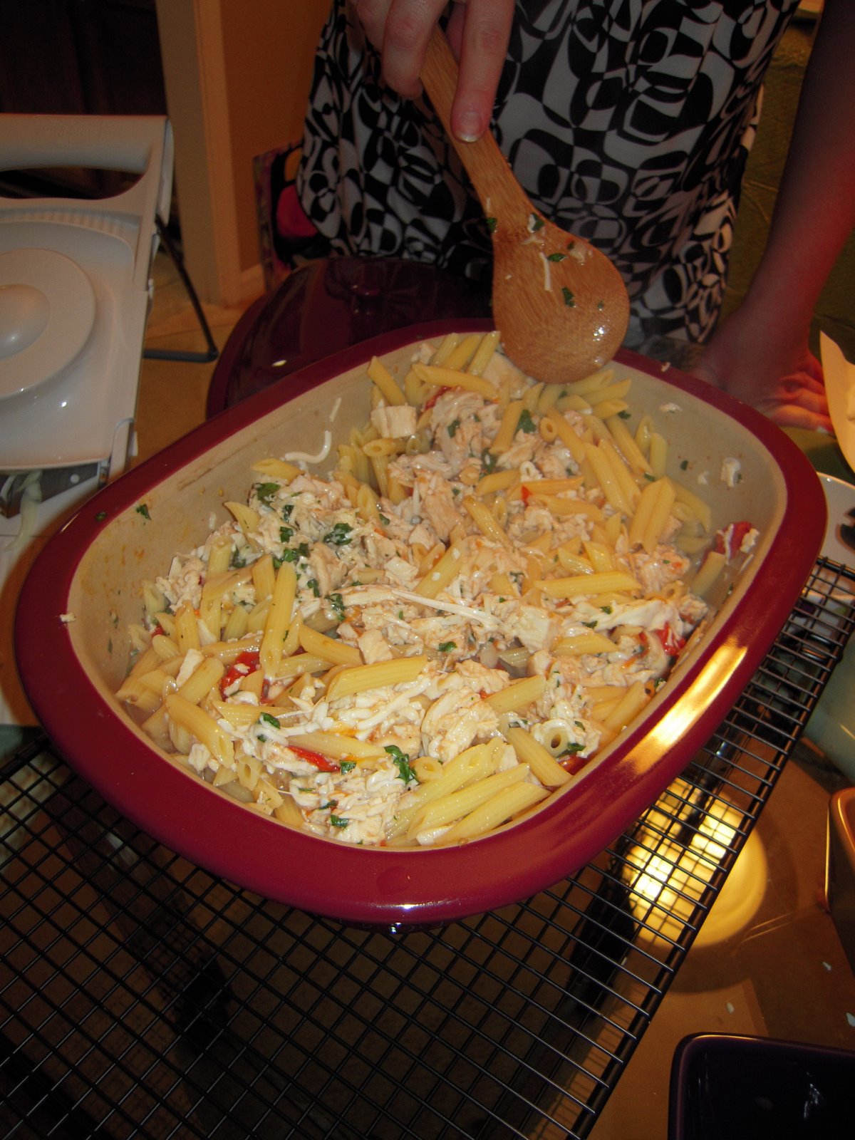 Pampered Chef Grilled Chicken Penne Al Fresco Three Cheese
