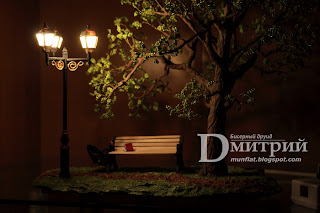 ночной светильник: среди парковых аллей, бисерное дерево