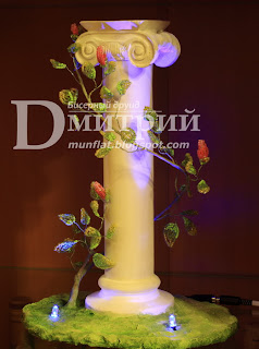 колонна, лиана, column, композиция, ночной светильник, бисерное дерево, бисер, бонсай, bead, tree