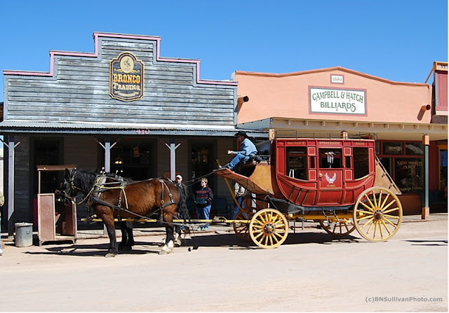 Replica stagecoach at Tombstone, Arizona