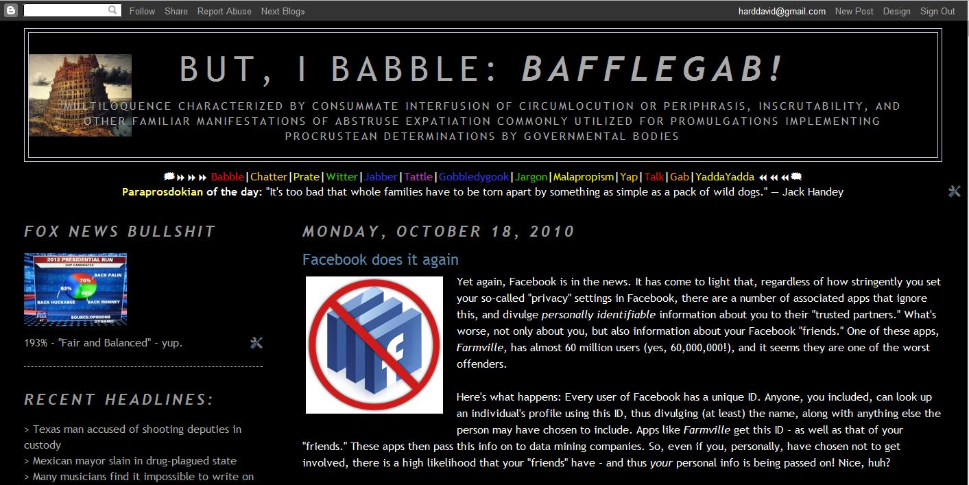 But, I Babble Bafflegab! Redesigned again!