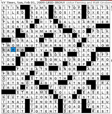 Rex Parker Does The Nyt Crossword Puzzle January 2009