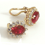 Natalie Wood Ruby Red Earrings