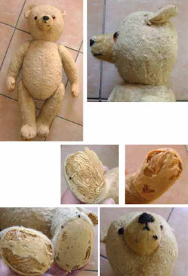 Ours En Peluche CLEMENT – Vintage 50cm – Couleur Bordeaux, état Propre