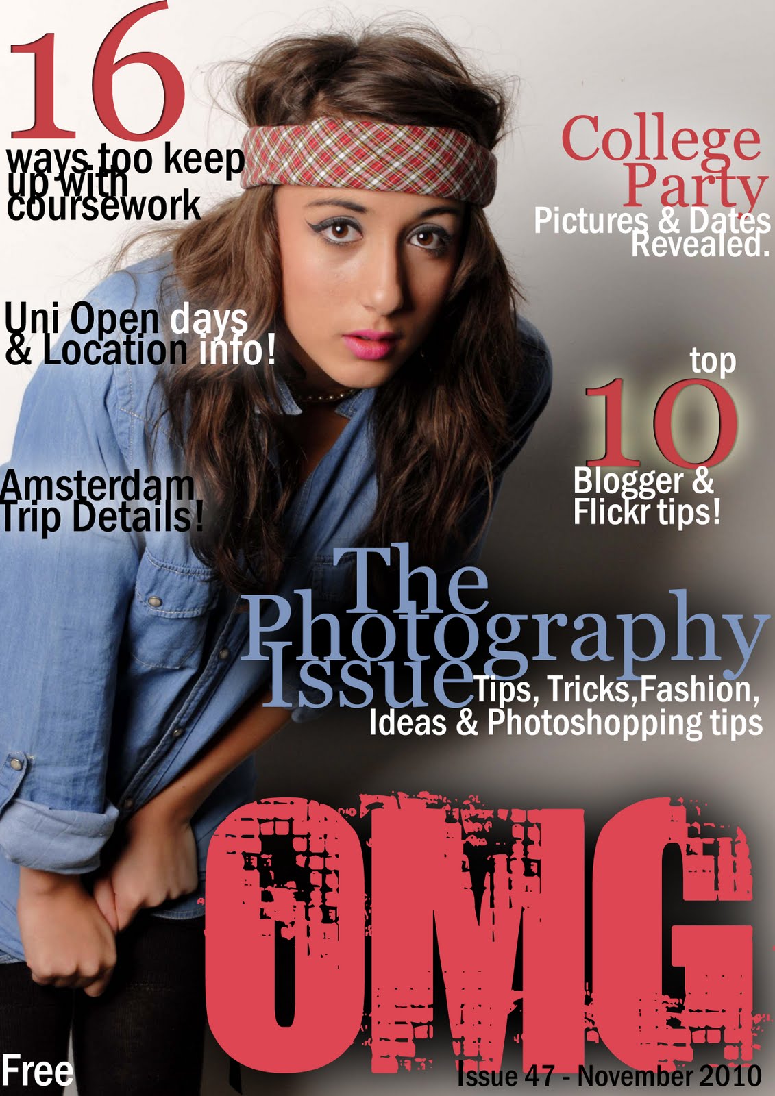 Tom Patterson's AS Media Blog My College Magazine Front Cover.