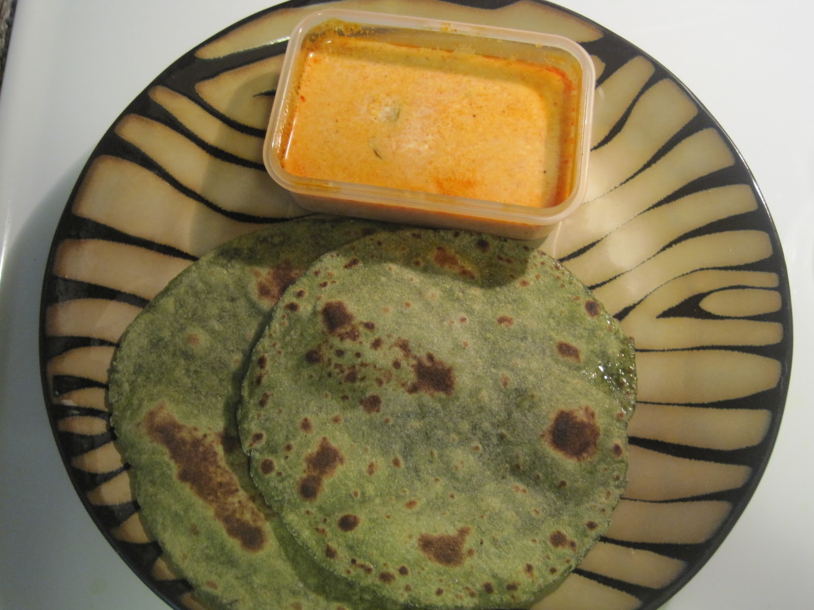 Harika's Kitchen chapathi with Spinach(Palak)