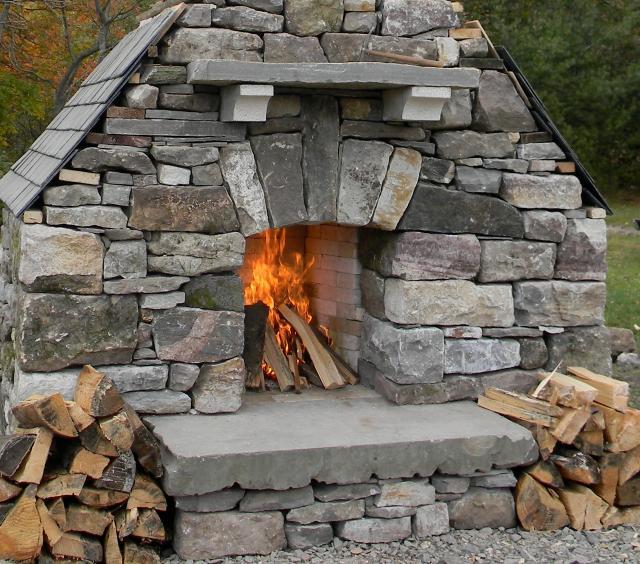 Dry Stone Walling Fireplace at the Canadian Festival