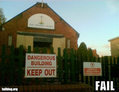 iglesia edificio peligroso