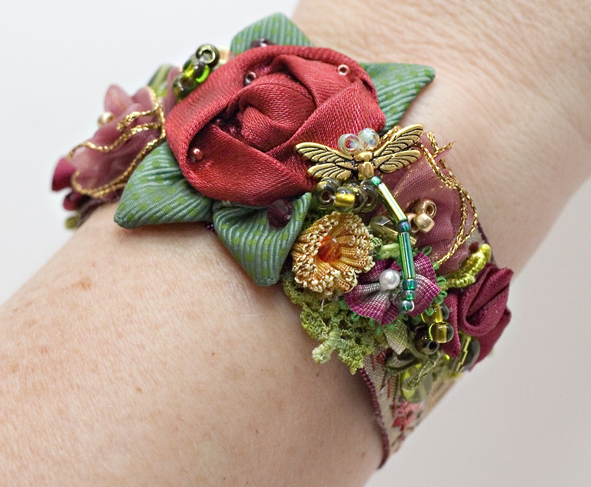 Appel Quilling Garden Ribbon Flower Bracelets