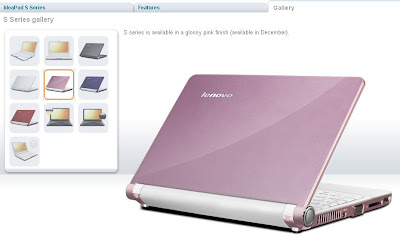 Pink Lenovo IdeaPad S10