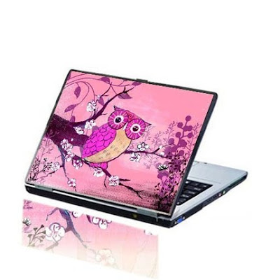 Baby Owl Pink Laptop Skin