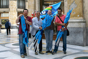 Massimo, Stefano e Gennaro, delegati Almaviva