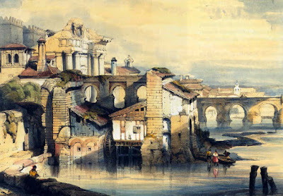 David Roberts, Molino de la Albolafia con arrecife, 1872