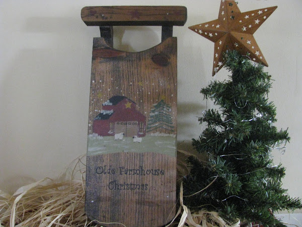 Olde Farmhouse Christmas Sled $20.00