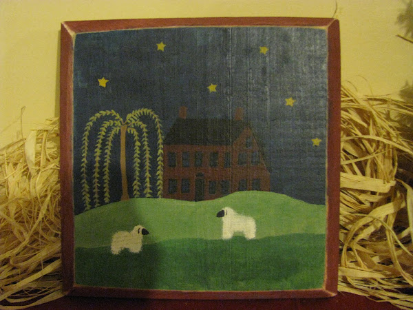 Saltbox Starry Night wooden Wall hanging $15.00