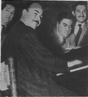 José Basso en 1949, entre Fiorentino y Antonio Cantó