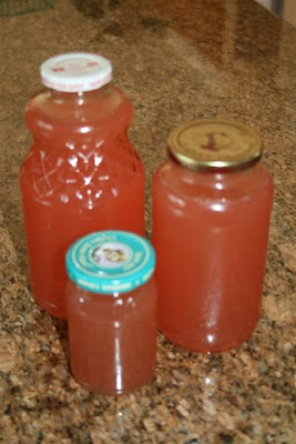 Jars of apple/pear juice