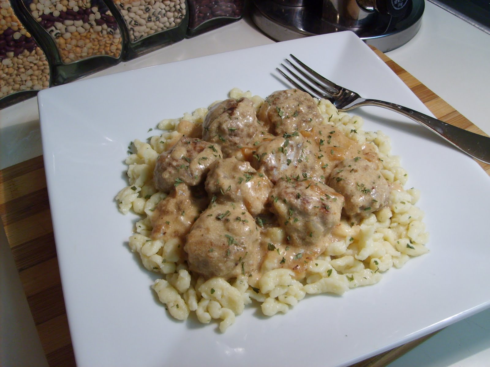 The Open Pantry German Meatballs with Buttermilk Gravy