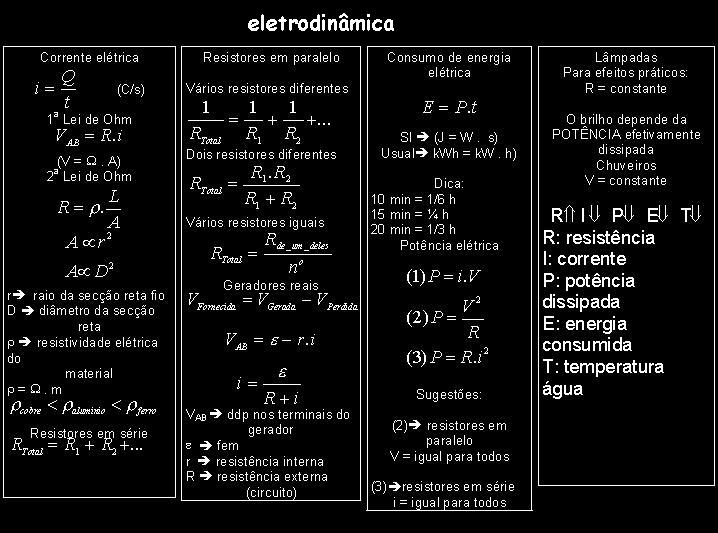 Natureza e Matematica: Algumas Fórmulas...
