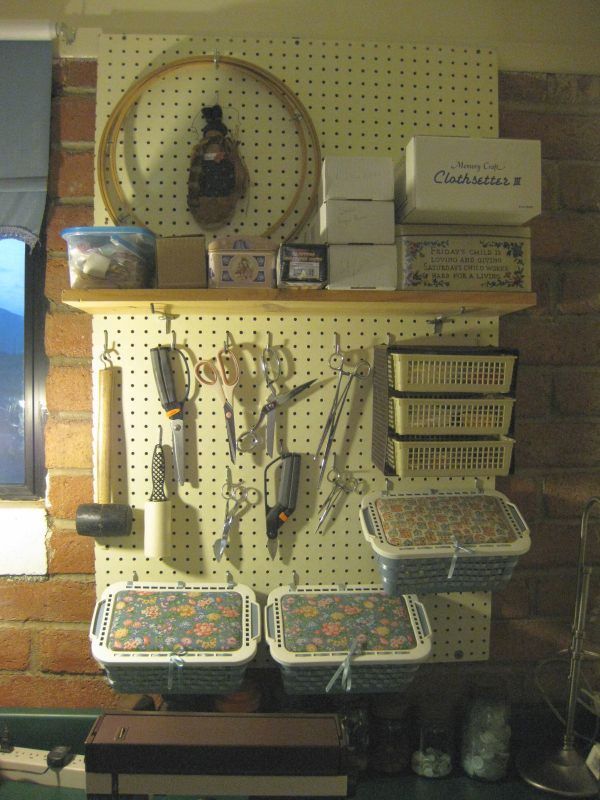 By Your Hands Sewing Room Organization Pegboard