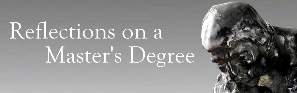 Reflections on a Master's Degree