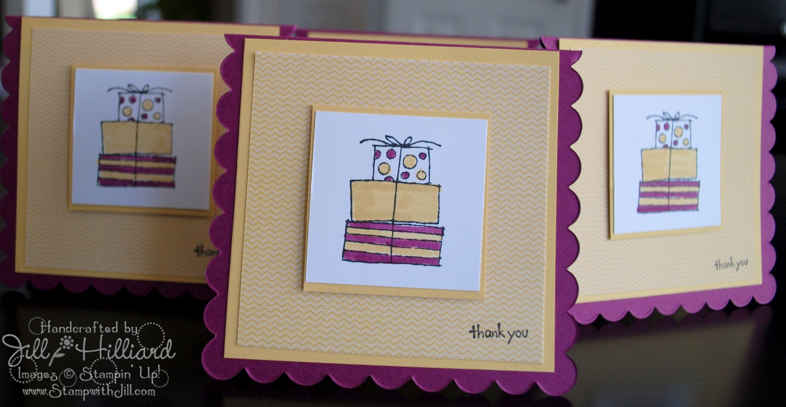 Some Birthday Thank You notes – Jill's Card Creations