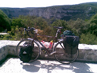 my bike posing in the Gorge d'Ardeche my bike posing in the Gorge d'Ardeche