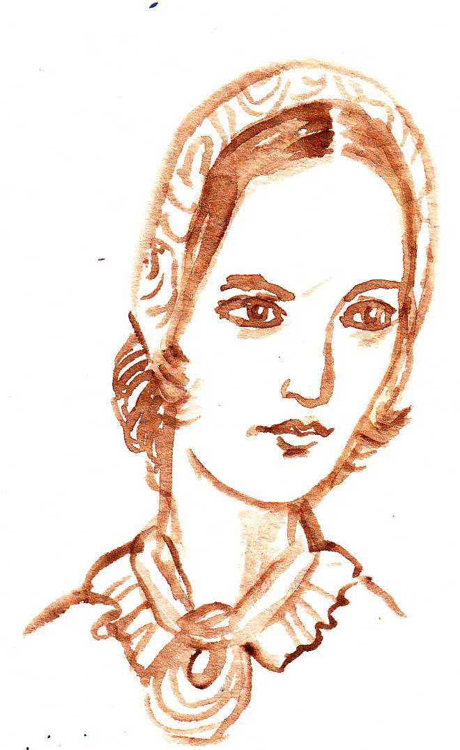 Dawn Schreiner Illustration: Emily Bronte's birthday // portrait