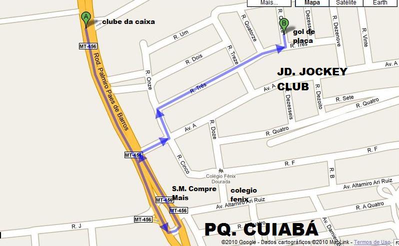 Mapa Gol de Placa Cuiabá.