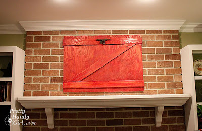 Make a decorative red barn door