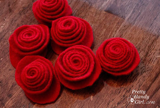 felted wool roses tutorial pretty handy girl