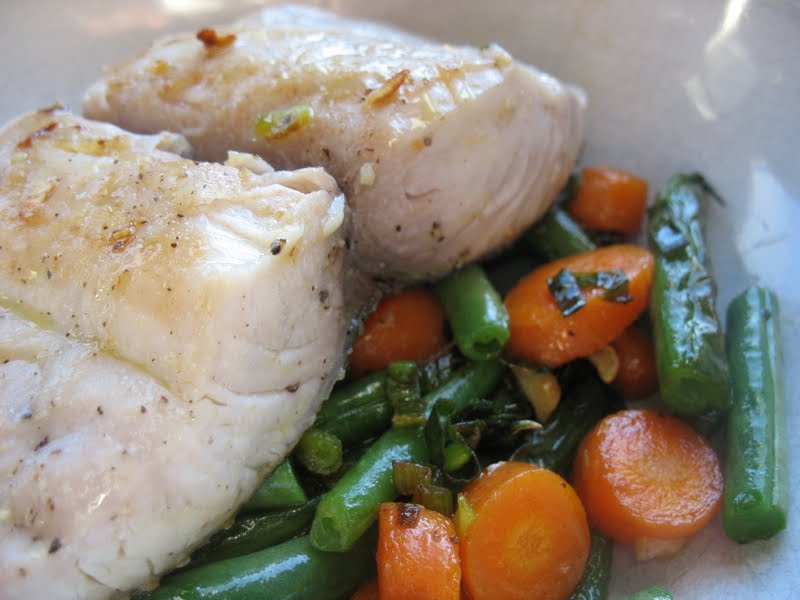 The Hungry Dog Mahi mahi, with summer vegetables