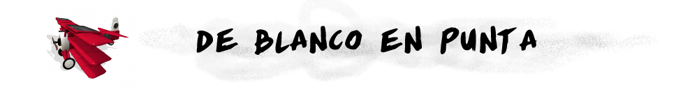 de blanco en punta