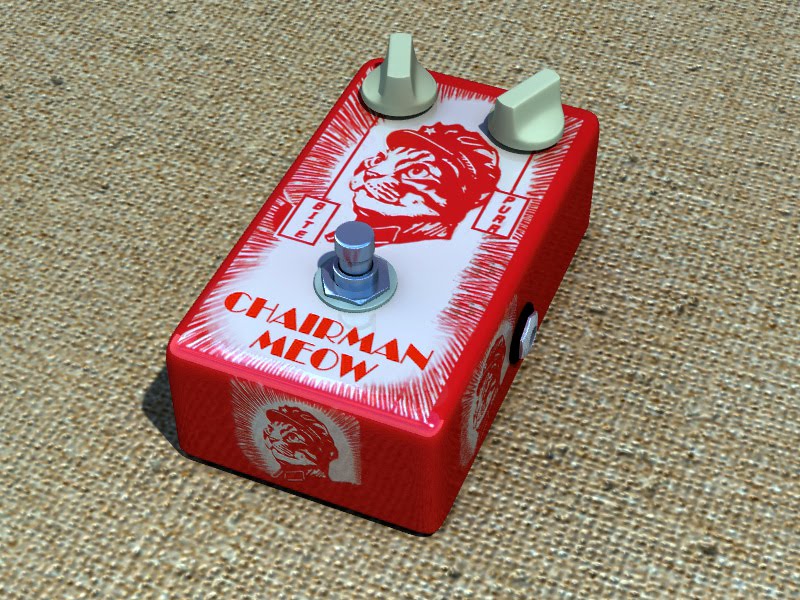 The Big Whistle Chairman Meow Effects Pedal 3D realm prototype