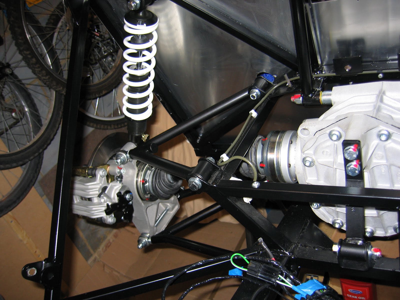 Kevin's Westfield Build Drive Shafts and Hand Brake a completed