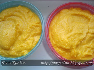 Piure de cartof dulce cu pui si branza