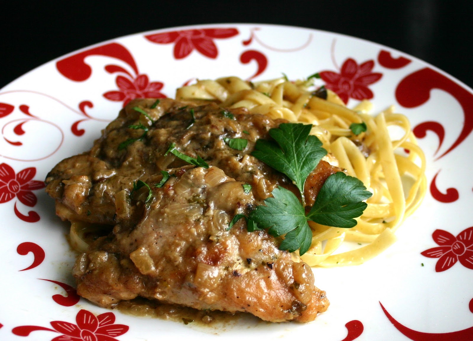 My Retro Kitchen: Chicken with Mustard Mascarpone Marsala Sauce