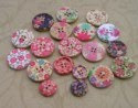 Floral Wood Buttons