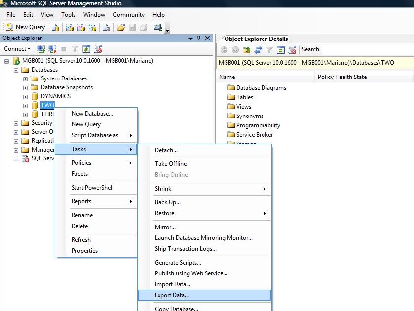 The Dynamics GP Blogster: How to transfer data between two Microsoft ...